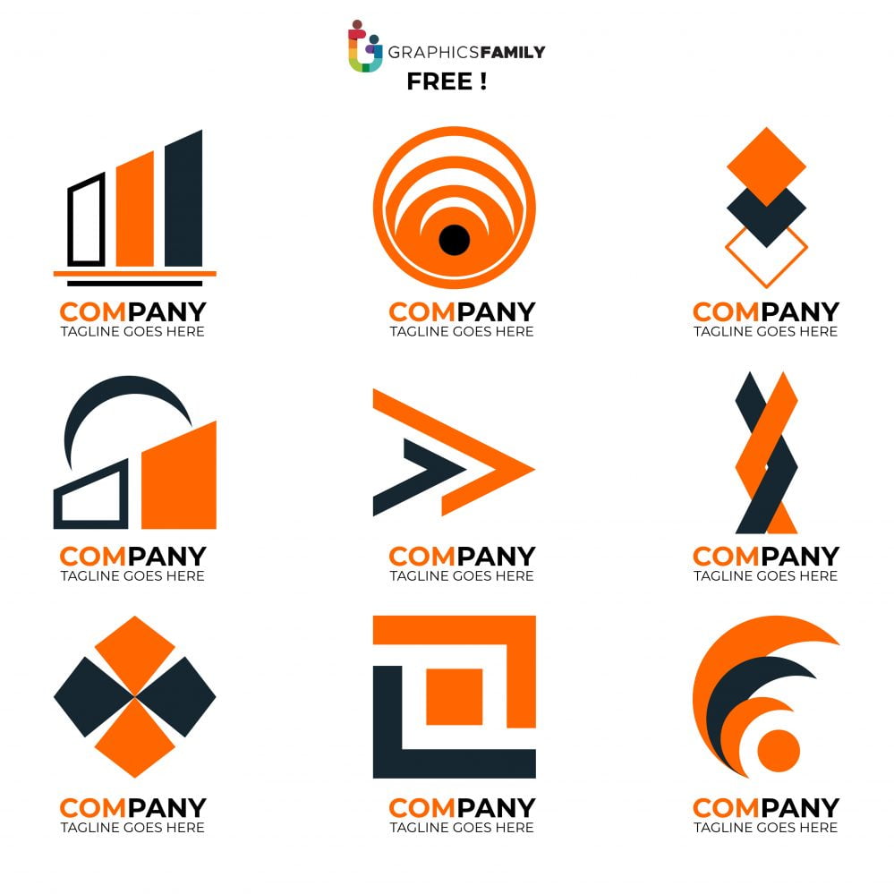Logo company ideas design vector set Logo company ideas design vector set