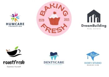 Company ideas logo design creative designer logos set graphicsfamily project hello